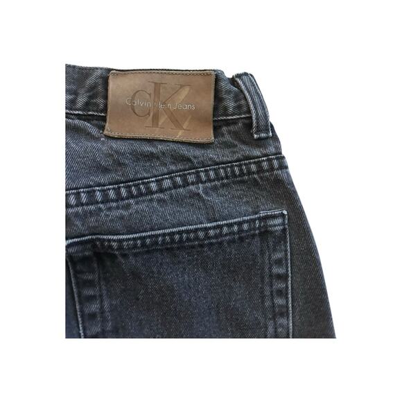 Vintage Calvin Klein Mom Jeans Black Straight Leg Sz 6 Made In USA Distressed - Picture 10 of 11